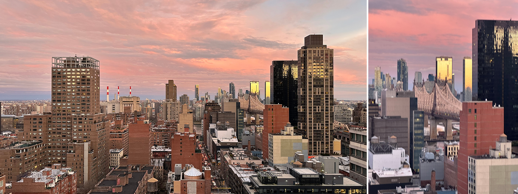 Balcony view from a Lenox Hill apartment designed by a Boston interior decorator working in New York City.