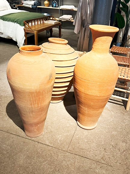 Visit Montreal in the Winter to explore Maison Pepin, where Greco-Roman terracotta vases with handcrafted details bring history into interior design.