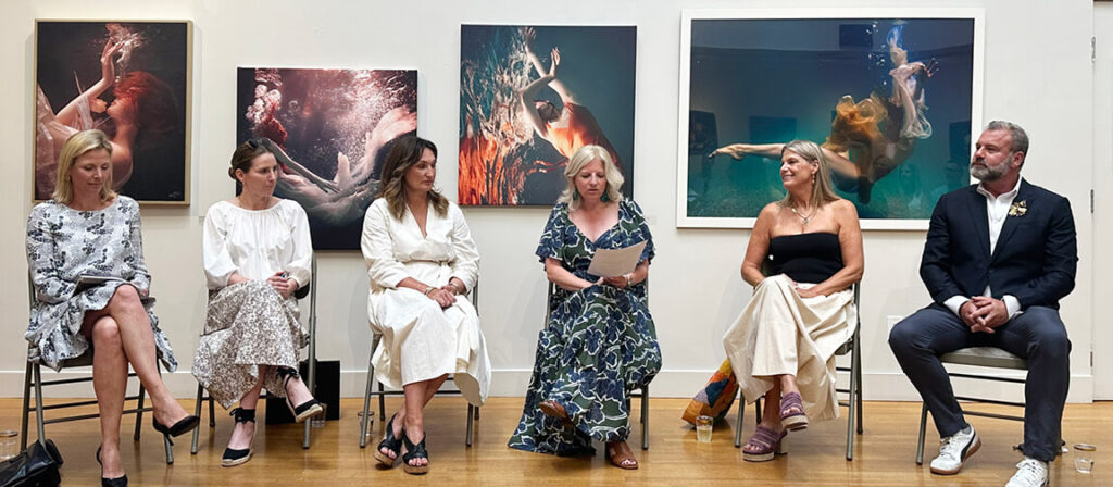 Art in interior design discussed by Sarah Scales, artists, and gallery owners at a South Shore panel on integrating fine art in the home