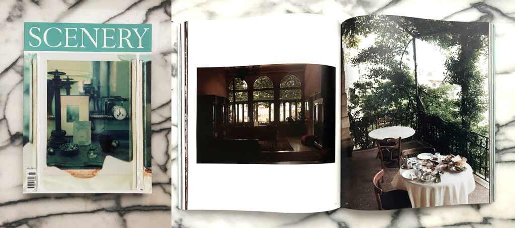 Scenery magazine explores set design and visual storytelling—its latest issue joins the best interior design books.