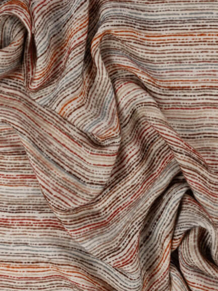 Christopher Farr Cloth Cloudy Night woven fabric in terracotta displaying soft texture.