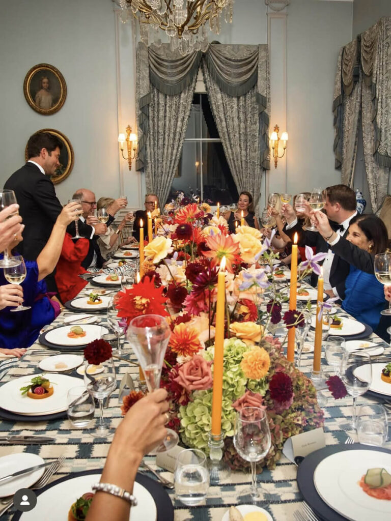 Christopher Farr cocktail party at Cliveden House hosted with style by a leading Boston interior decorator.