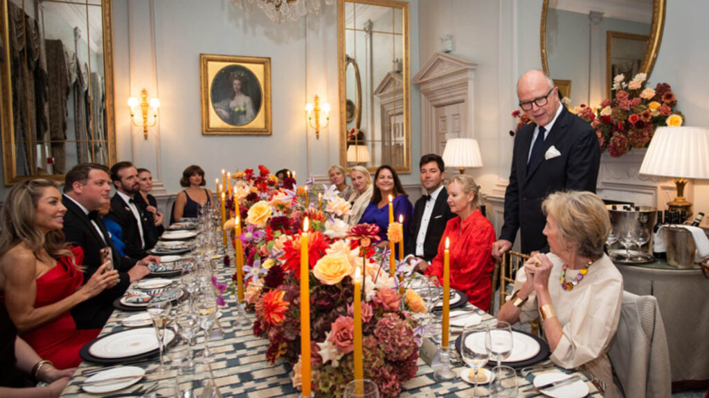 Christopher Farr private event at Cliveden House celebrating craftsmanship in English manor interior design.