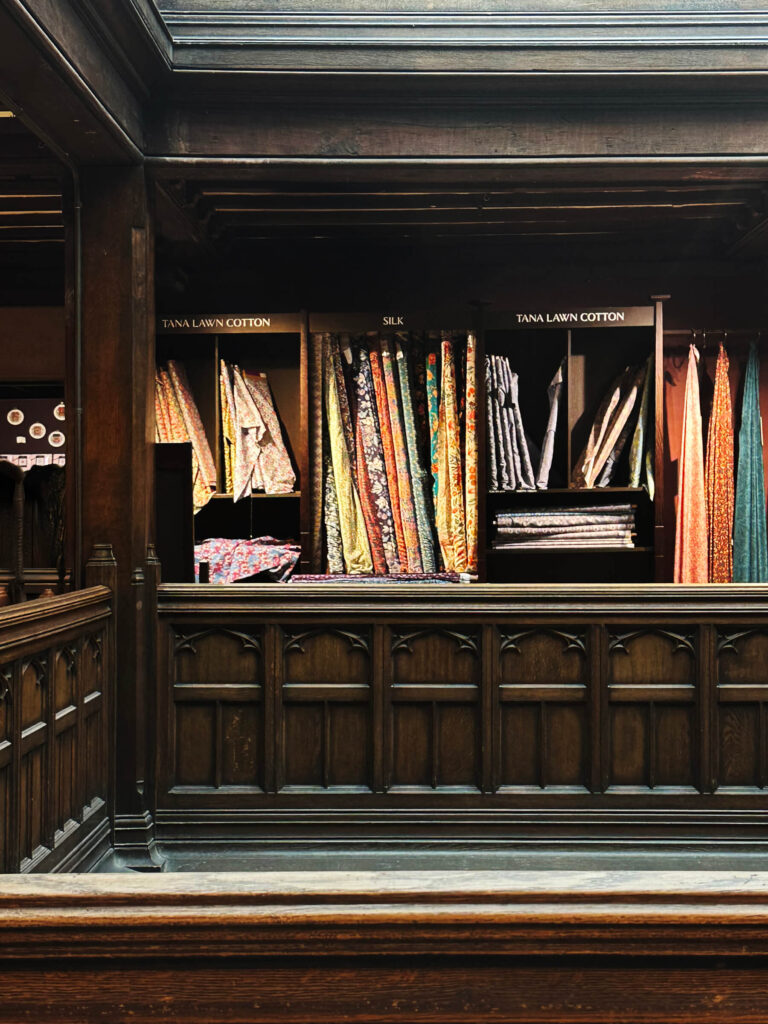 Liberty London department store showcases custom millwork and intricate wood detailing that highlight traditional joinery.