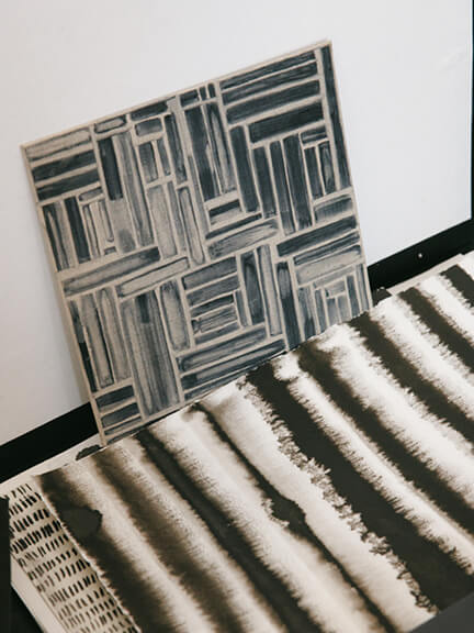 Christopher Farr Cloth artist Kate Blee presenting fabric design inspiration and original artwork.