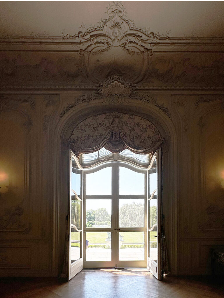 French chateau–style doors at The Elms in Newport, elegant architectural details that define Gilded Age Interior Design in New England.