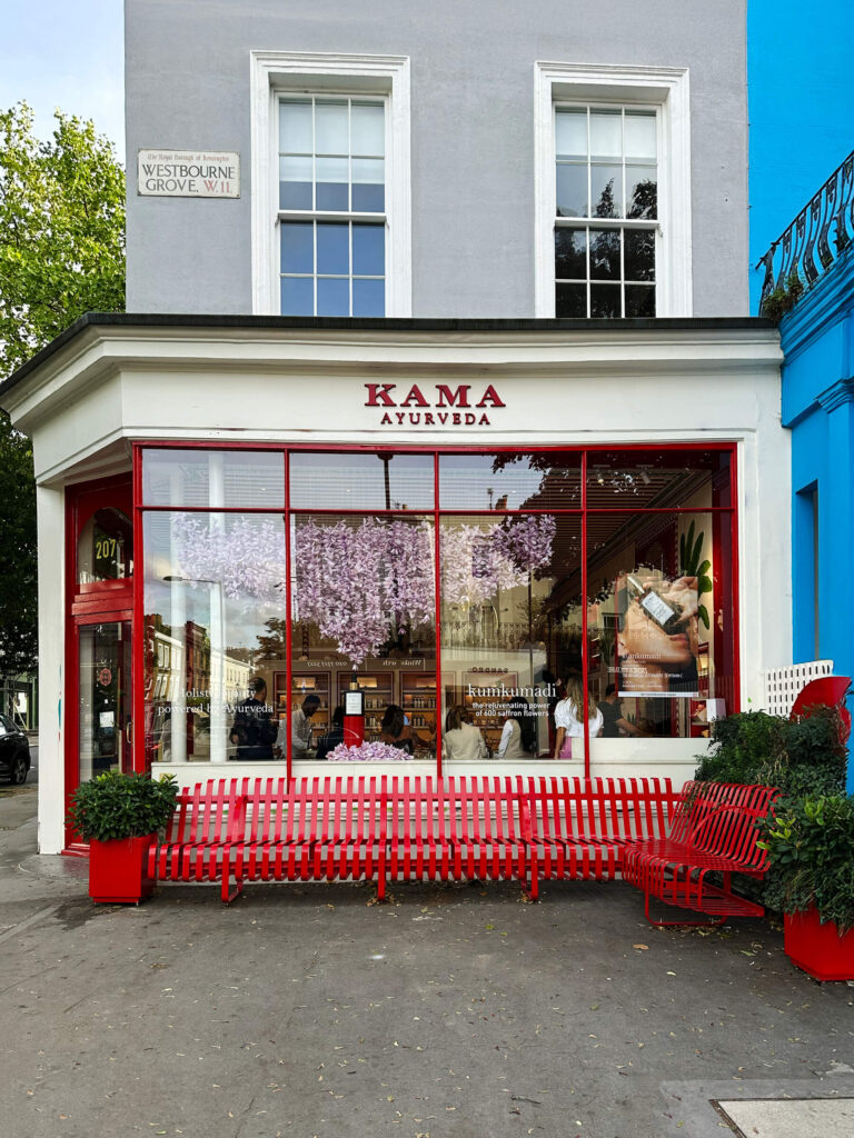 Indian Ayurvedic skincare boutique in Notting Hill, featured in Eat Sleep Shop London.