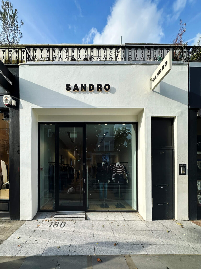 Visit The Kooples in Notting Hill—Parisian style and edgy interiors define this Westbourne Grove fashion destination.