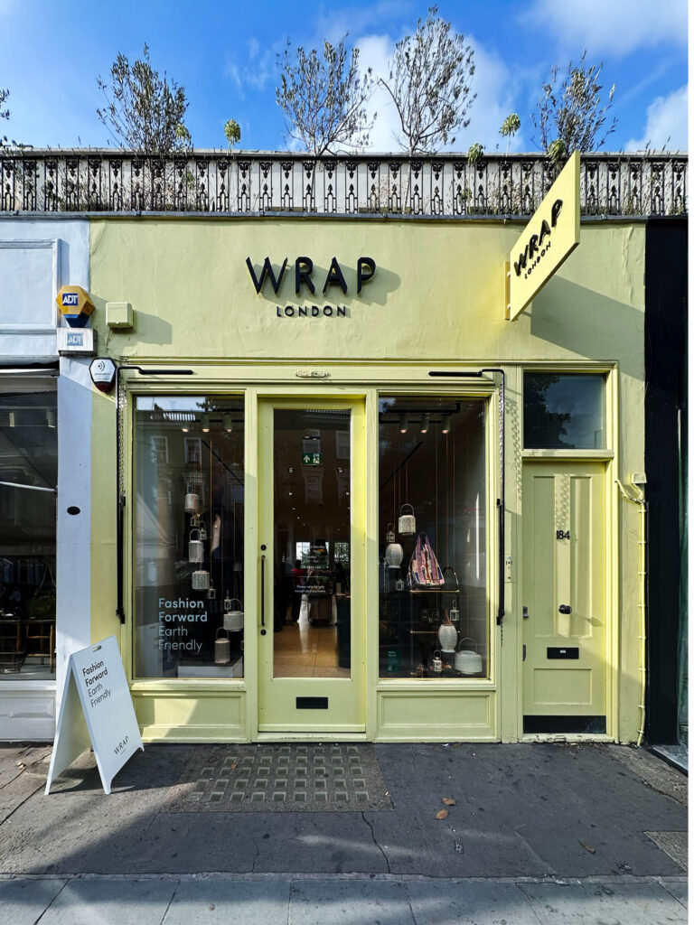 Wrap London’s Notting Hill flagship features relaxed silhouettes and natural fabrics, spotlighted in Eat Sleep Shop London.