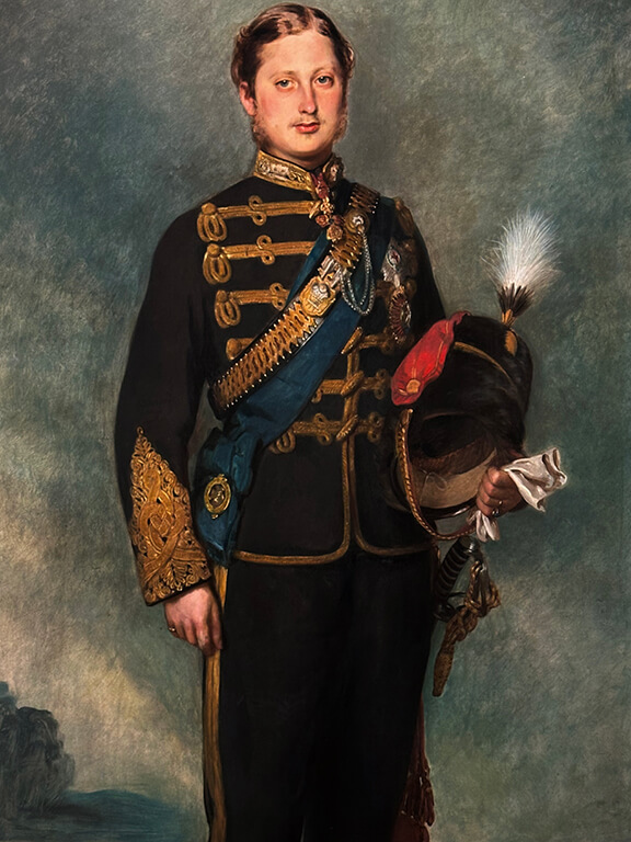 1864 portrait of Edward VII as Prince of Wales painted by Franz Xaver Winterhalter, displayed in the King’s Gallery.