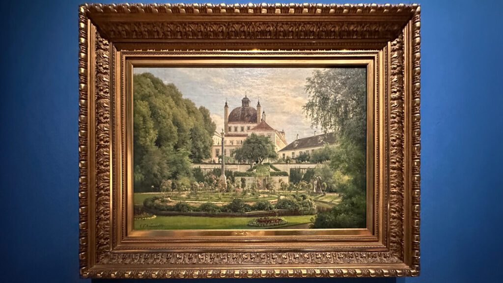 Edwardian Art Buckingham Palace Vienna landscape painting of Karlskirche displayed in the King’s Gallery exhibition.