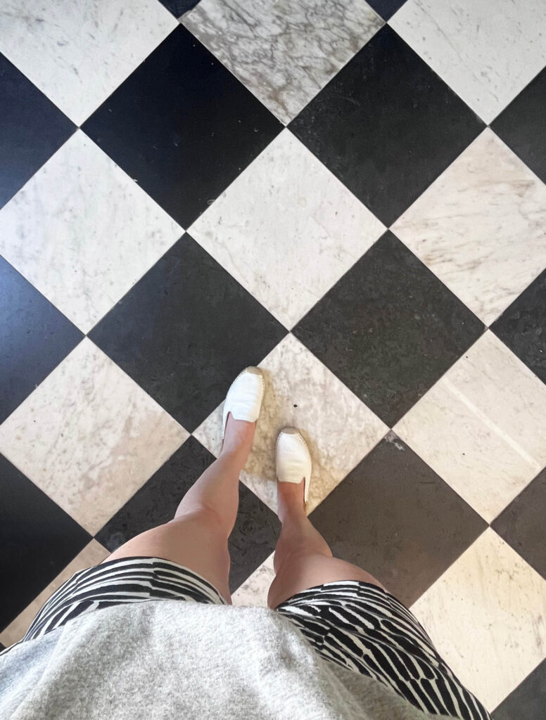 Original black-and-white marble flooring at the St. Augustine Lighthouse.