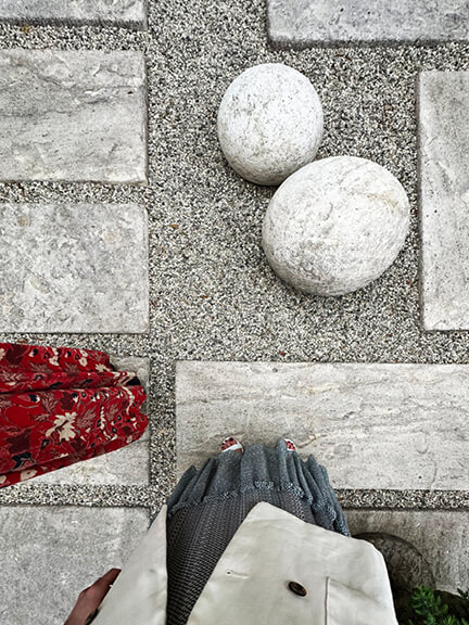 LA interior design showrooms highlight Ken Fulk’s stone and pebble landscaping at his theatrical West Hollywood store