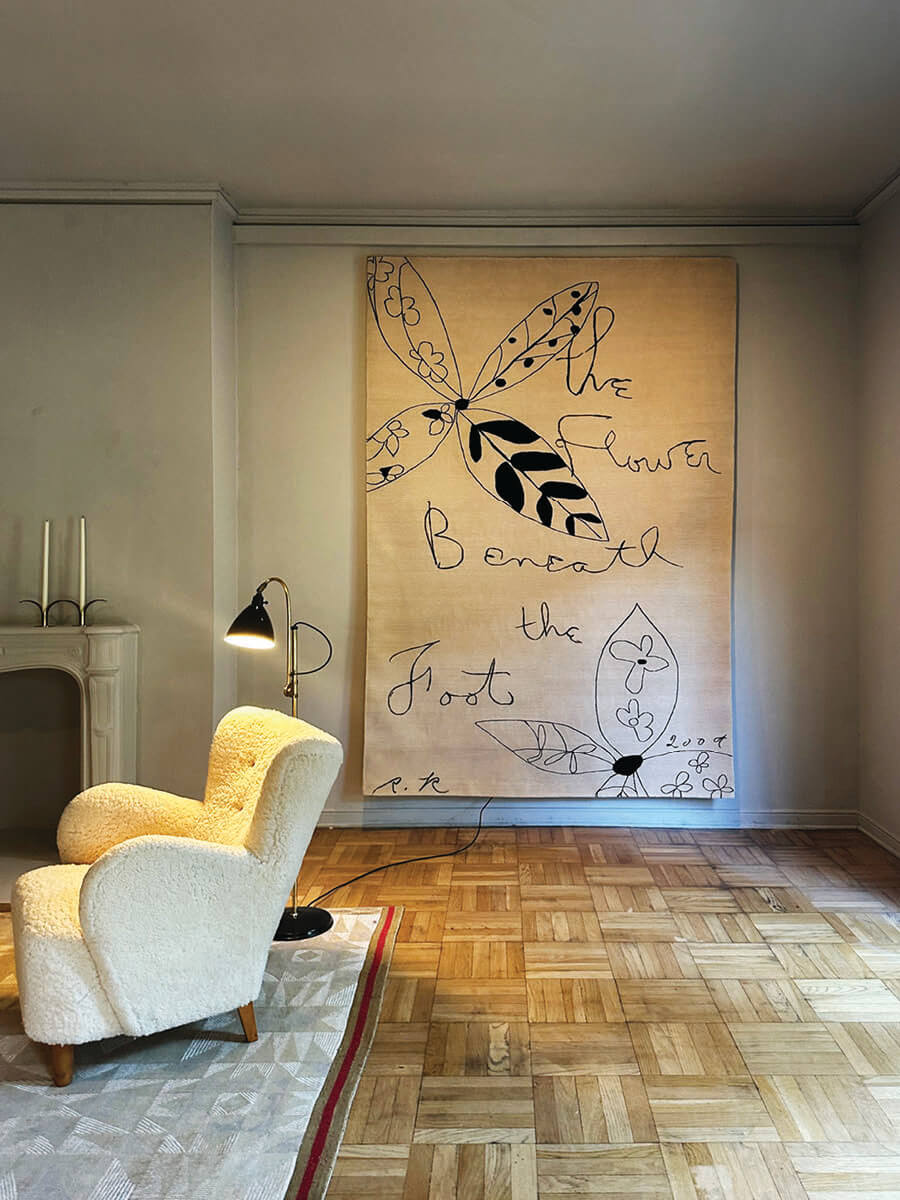 Madeleine Weinrib area rugs displayed in LA interior design showrooms at Christopher Farr